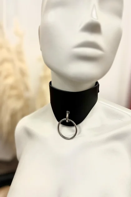 choker skorzany damski
