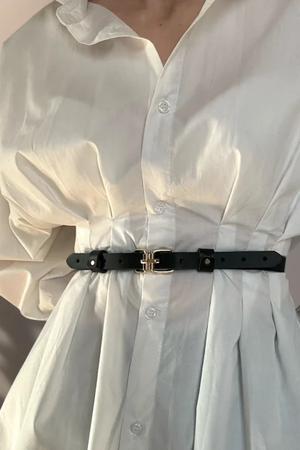 cienki pasek z dwoma klarmami